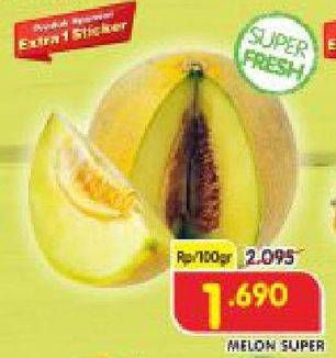 Promo Harga Melon Super per 100 gr - Superindo