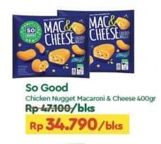 Promo Harga So Good Chicken Nugget Mac Cheese 400 gr - TIP TOP