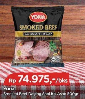 Promo Harga Yona Smoked Beef 500 gr - TIP TOP