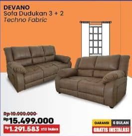 Promo Harga Courts New Devano Sof Dudukan 3 + 2 Fabric  - COURTS