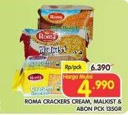 Promo Harga ROMA Malkist Abon 135gr/Crackers 135 gr/Cream 135 gr  - Superindo