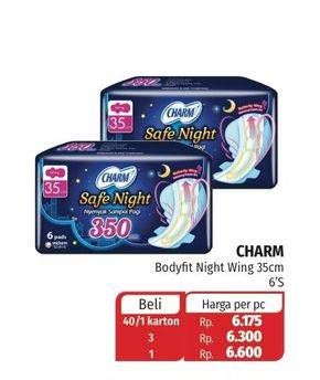 Promo Harga Charm Body Fit Night Wing 35cm  - Lotte Grosir