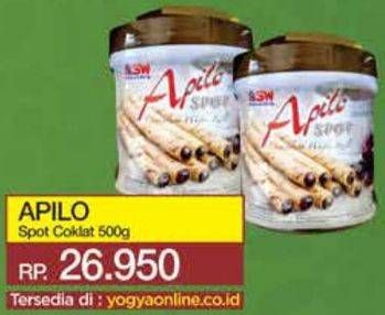 Promo Harga ASIA APILO Spot Wafer Roll Chocolate 500 gr - Yogya