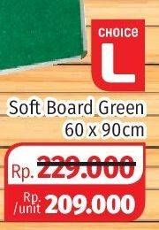 Promo Harga CHOICE L Softboard Green, 60 X 90 Cm  - Lotte Grosir
