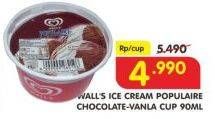 Promo Harga WALLS Populaire Chocolate Vanilla 90 ml - Superindo