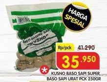 Promo Harga Kusno Bakso Sapi Super, Urat 250 gr - Superindo