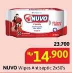 Promo Harga Nuvo Wet Wipes Antiseptic 50 sheet - Alfamidi