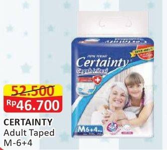 Promo Harga Certainty Adult Diapers M10 10 pcs - Alfamart