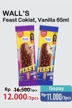 Promo Harga WALLS Feast Chocolate, Vanilla 65 ml - Alfamart