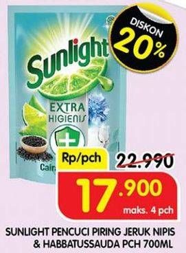 Promo Harga Sunlight Pencuci Piring Higienis Plus With Habbatussauda 755 ml - Superindo