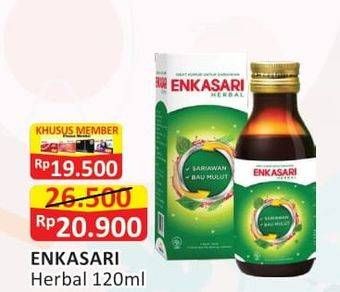 Promo Harga Enkasari Gargle Swallowable Liquid 120 ml - Alfamart