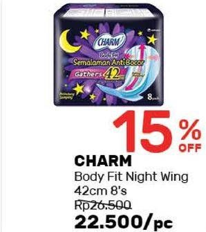 Promo Harga Charm Body Fit Night Gathers 42cm 8 pcs - Guardian
