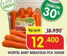 Promo Harga Wortel Baby Berastagi 500 gr - Superindo