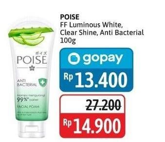 Promo Harga Poise Facial Foam Luminous White, Clear Shine, Anti Bacterial 100 gr - Alfamidi