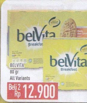 Promo Harga BELVITA Biskuit Breakfast All Variants per 2 box 80 gr - Hypermart