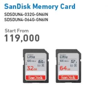 Promo Harga SANDISK Memory Card SDSQUA4 64GB, 32GB  - Electronic City