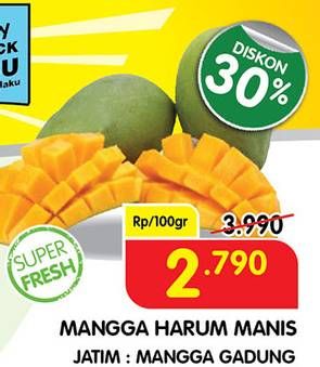 Promo Harga Mangga Harum Manis per 100 gr - Superindo