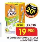 Promo Harga MR MUSCLE Toilet Cleaning Gel Citrus, Lavender 36 ml - Superindo