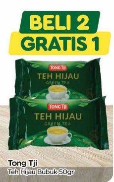 Promo Harga Tong Tji Teh Bubuk Green Tea (Teh Hijau) 50 gr - TIP TOP