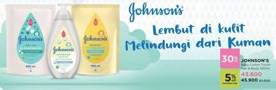 Promo Harga JOHNSONS Baby Cottontouch Top to Toe Bath 500 ml - Watsons