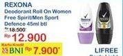 Promo Harga REXONA Men/Women Deo Roll On   - Indomaret