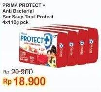 Promo Harga PRIMA PROTECT PLUS Sabun Batang Antibakterial Total Protection per 4 pcs 110 gr - Indomaret