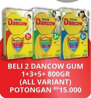 Promo Harga DANCOW Advanced Excelnutri+ 1+/3+/5+ All Variants per 2 box 800 gr - Hypermart