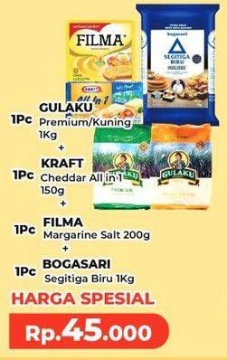 Promo Harga Gulaku Gula + Kraft All In 1 + Filma Margarine + Segitiga Biru Terigu  - Yogya