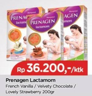 Promo Harga Prenagen Lactamom French Vanilla, Lovely Strawberry, Velvety Chocolate 200 gr - TIP TOP