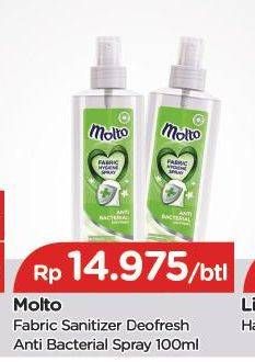 Promo Harga MOLTO Fabric Hygiene Spray Anti Bacterial 100 ml - TIP TOP
