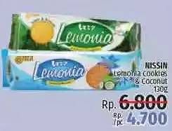 Promo Harga NISSIN Cookies Lemonia Lemon, Coconut 130 gr - LotteMart