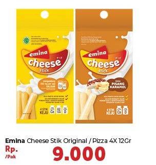 Promo Harga EMINA Cheese Stick Original, Pizza per 4 pcs 12 gr - Carrefour
