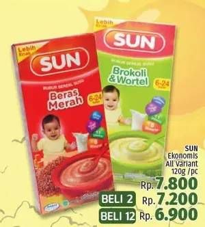 Promo Harga SUN Bubur Bayi All Variants 120 gr - LotteMart