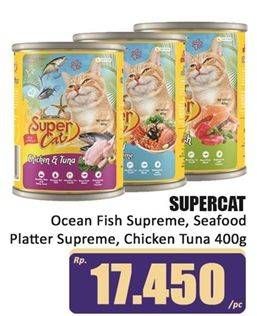 Promo Harga Super Cat Makanan Kucing Ocean Fish Supreme, Seafood Platter, Chicken Tuna 400 gr - Hari Hari