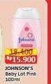 Promo Harga Johnsons Baby Lotion Reguler Pink 100 ml - Alfamart