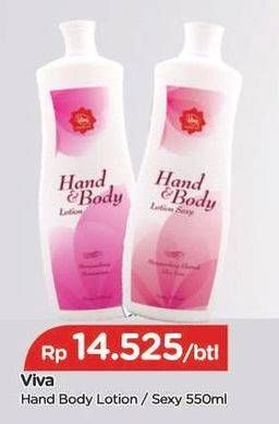 Promo Harga VIVA Hand Body Lotion Sexy 550 ml - TIP TOP