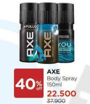 Promo Harga AXE Body Spray 150 ml - Watsons