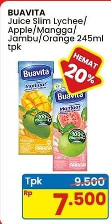 Promo Harga Buavita Fresh Juice Lychee, Apple, Mango, Guava, Orange 250 ml - Indomaret