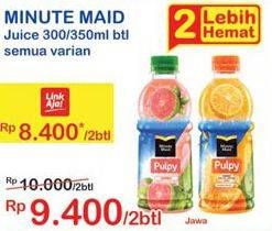 Promo Harga Juice Pulpy 350/300ml 2btl  - Indomaret