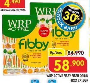 Promo Harga WRP Active Fibby Fiber Drink per 7 pcs 15 gr - Superindo