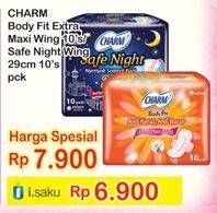 Promo Harga CHARM Body Fit Extra Maxi 10s / Safe Night Wing 29cm 10s  - Indomaret