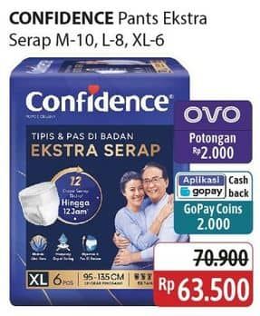Promo Harga Confidence Adult Pants Slim & Fit Extra Absorb M10, L8, XL6 6 pcs - Alfamidi