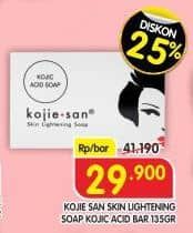 Promo Harga Kojie San Skin Lightening Soap Kojic Acid Soap 135 gr - Superindo