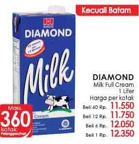 Promo Harga DIAMOND Milk UHT 1 ltr - LotteMart