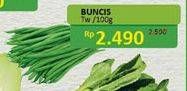 Promo Harga Buncis Tw per 100 gr - Alfamidi