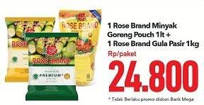 Promo Harga Rose Brand Minyak Goreng / Gula Pasir  - Carrefour