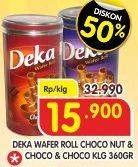 Promo Harga DUA KELINCI Deka Wafer Roll Choco Nut, Choco Choco 360 gr - Superindo