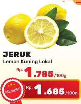 Promo Harga Jeruk Lemon Lokal per 100 gr - Yogya