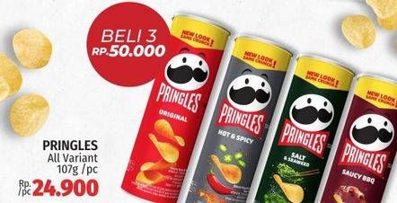 Promo Harga Pringles Potato Crisps All Variants 107 gr - LotteMart