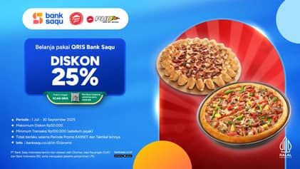 Promo Harga Diskon 25%  - Pizza Hut